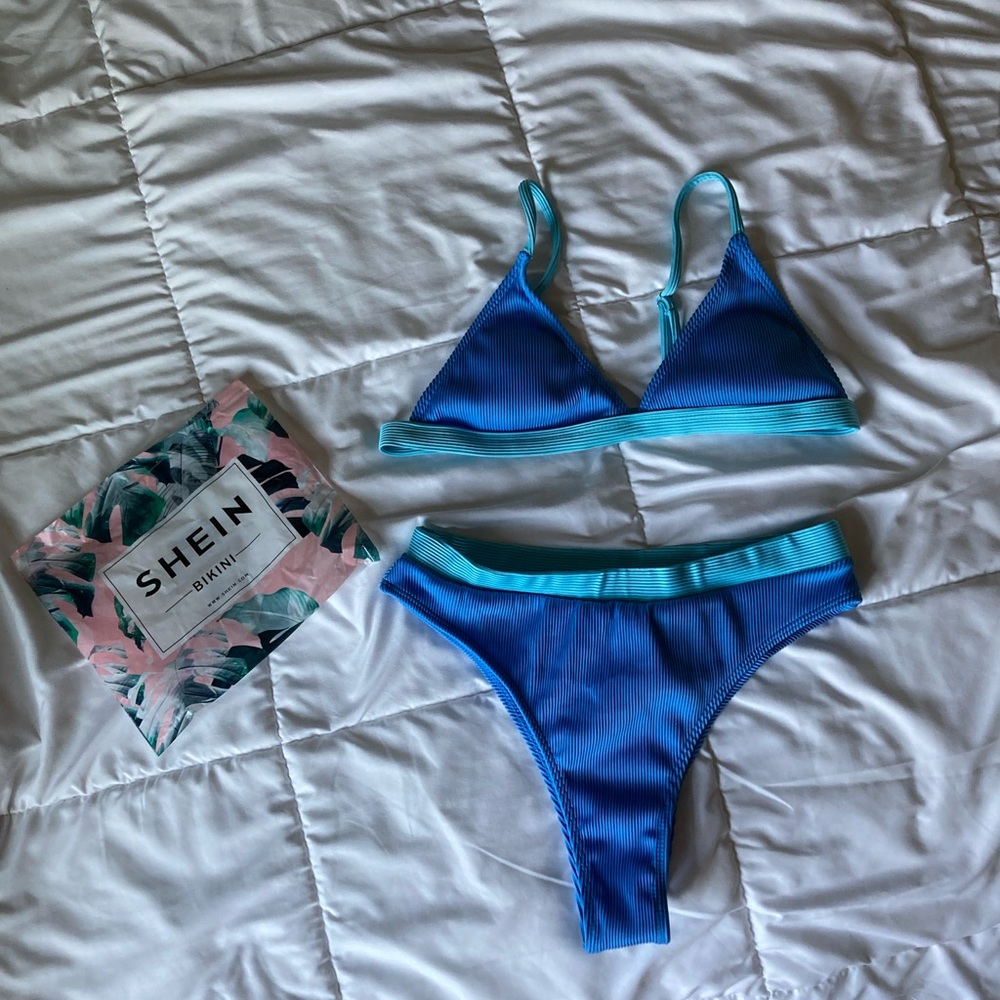 BRAND NEW Shein Color Blocked High Waisted Bikini